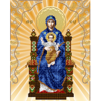 Икона для вышивки бисером "Богородица на престоле" (Схема или набор)